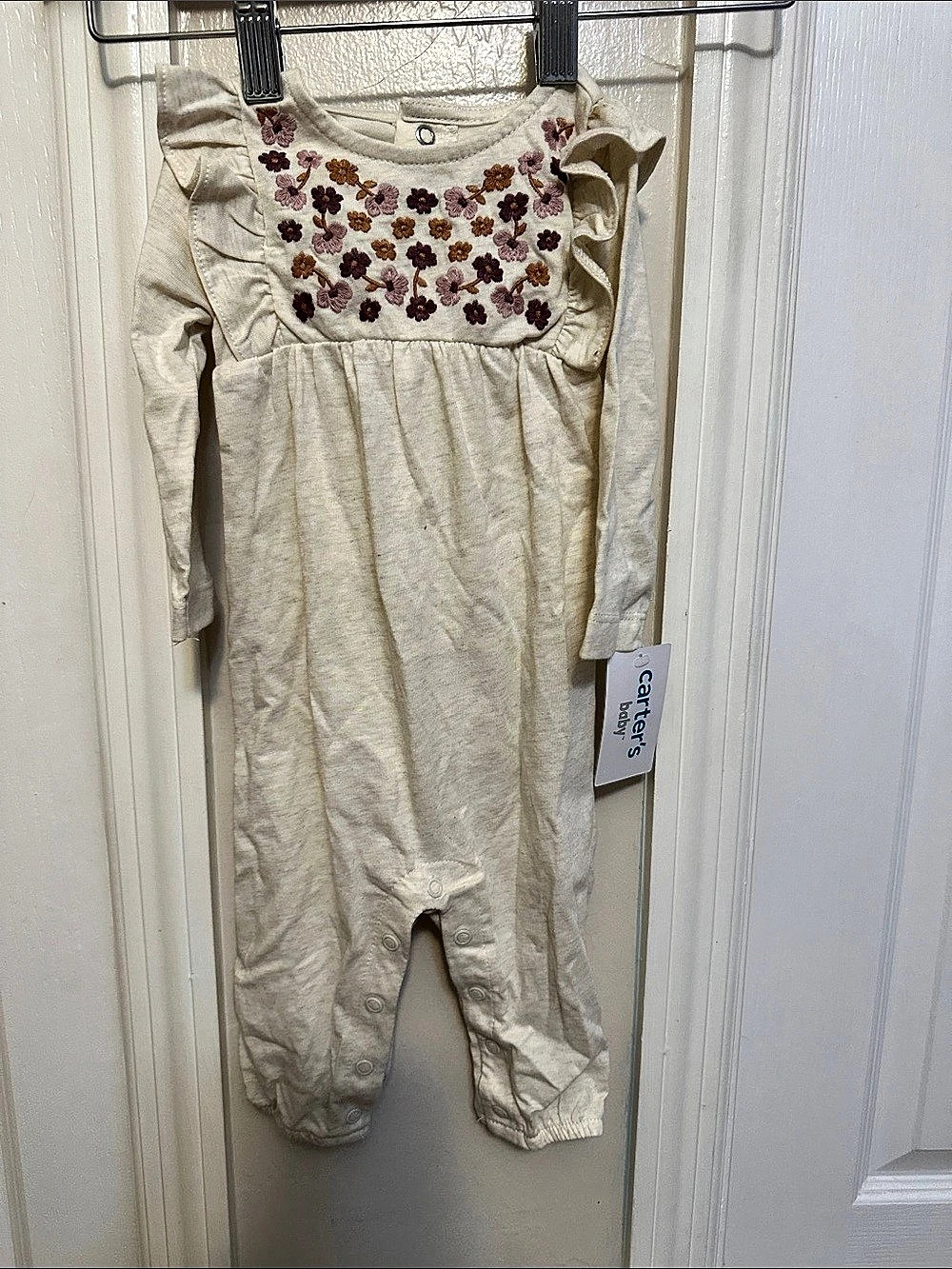 Carter's 1M75810 Floral Ruffle Footie Baby 6M NWT